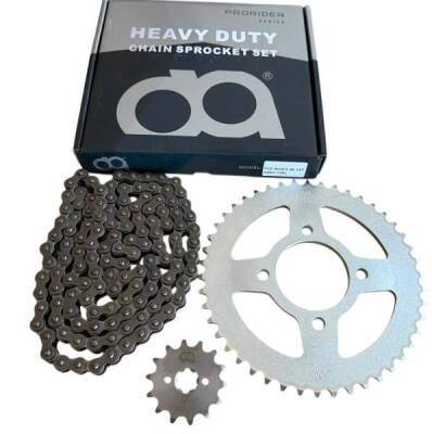 ZİNCİR DİŞLİ SET TVS RİDER 420H 128L 46T-14T DQ - 1